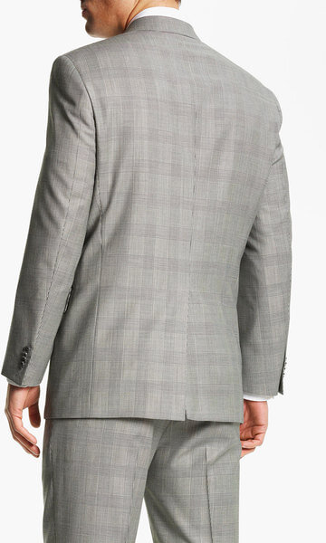 Men's suit with Glen plaid pattern