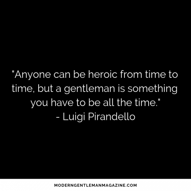 gentleman quote from luigi pirandello