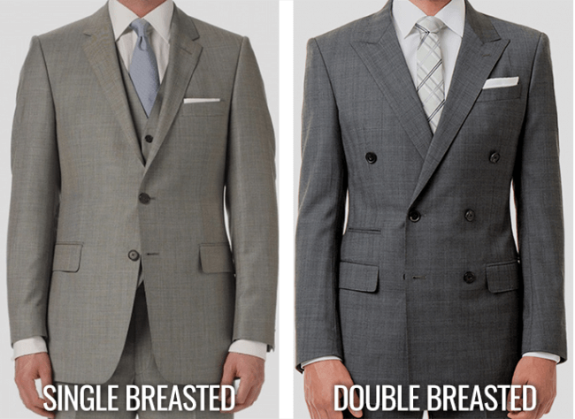 comparison of single breasted and double breasted suit