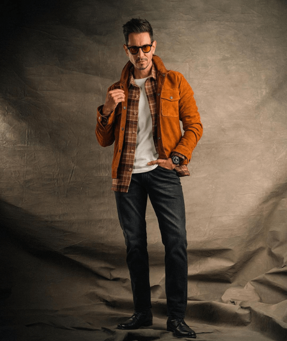 Sergio Ines fashion suede coat
