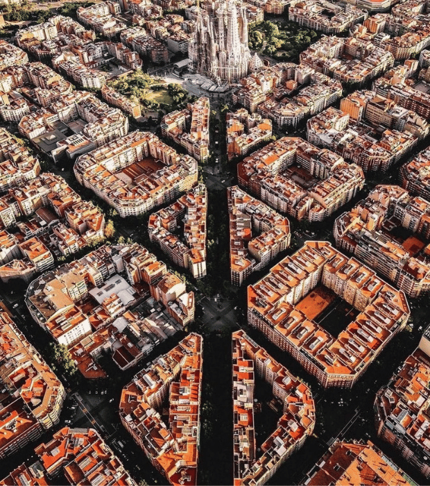 Barcelona, Spain view from above