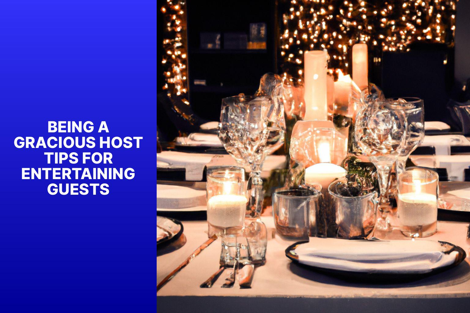 Being a Gracious Host: Tips for Entertaining Guests