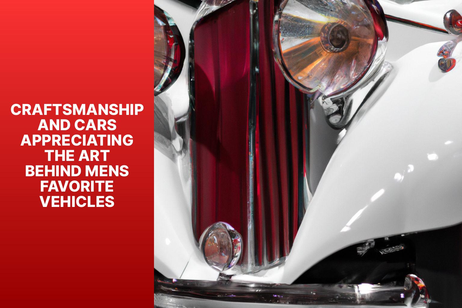 Craftsmanship and Cars: Appreciating the Art Behind Men’s Favorite Vehicles