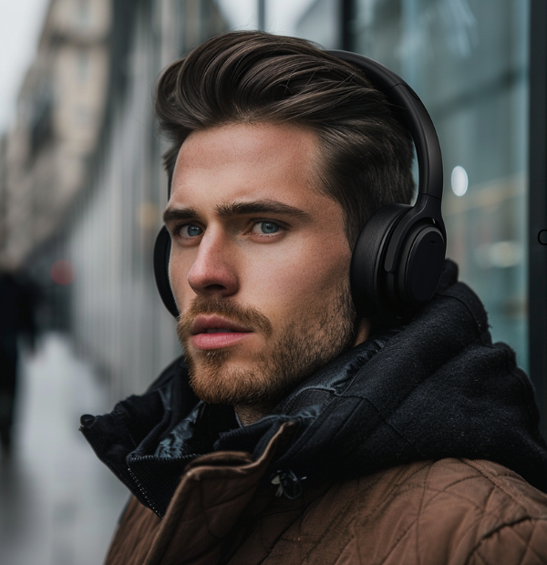 Man Noise-Cancelling Headphones
