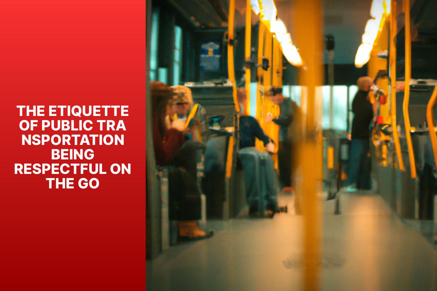 The Etiquette of Public Transportation: Being Respectful on the Go