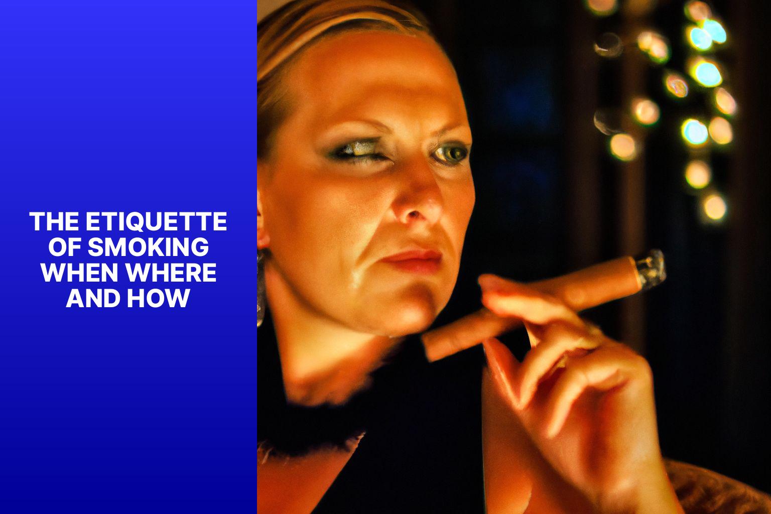 The Etiquette of Smoking: When, Where, and How