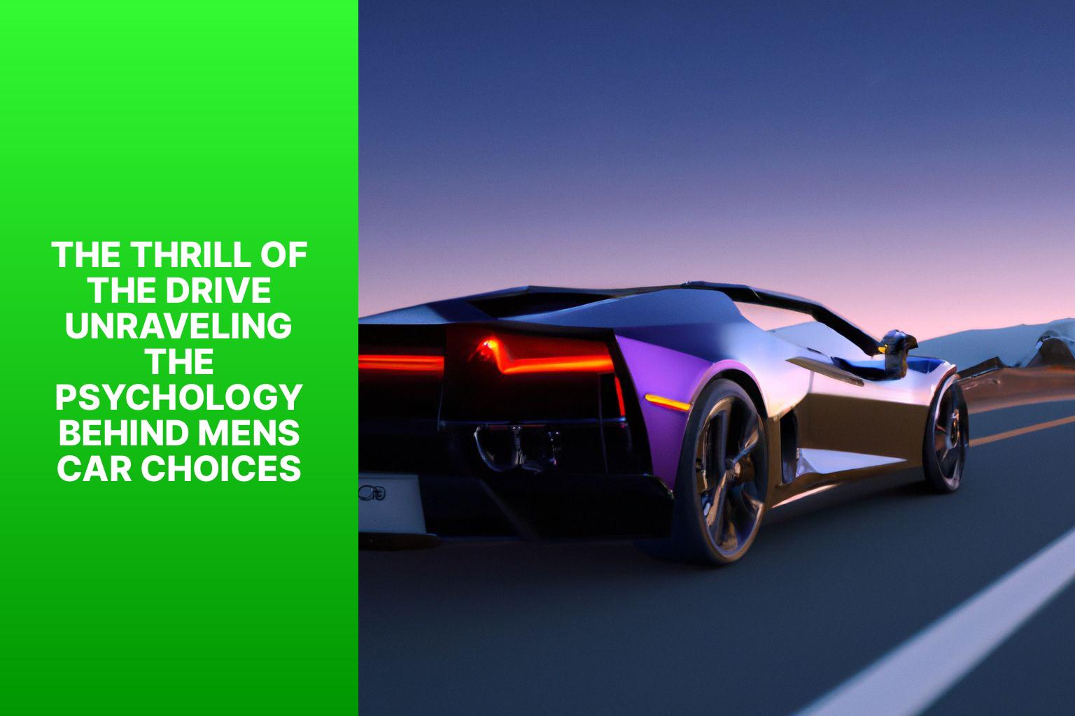 The Thrill of the Drive: Unraveling the Psychology Behind Men’s Car Choices