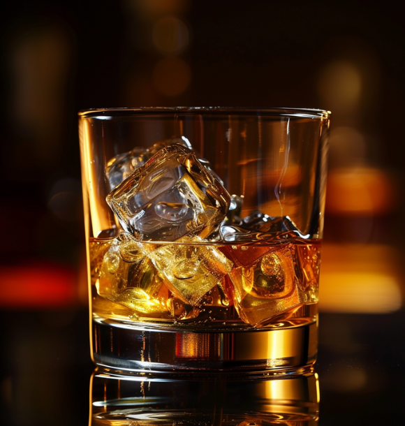 scotch drink on the glass