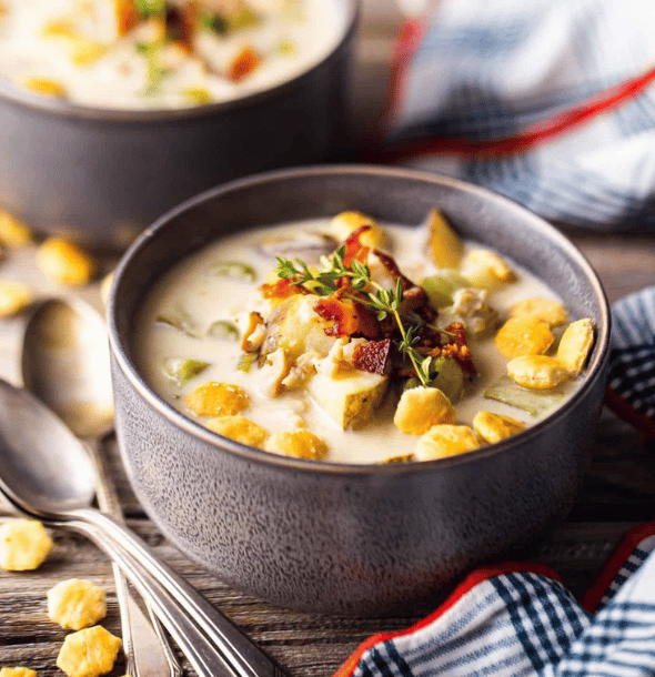 Satisfying Clam Chowder soup