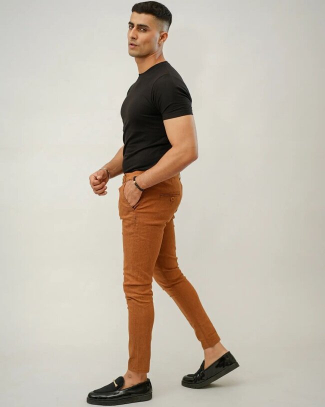 A classic tee paired with chinos offer a fabulous summer fit