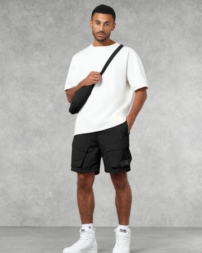 A trendy appearance with cargo shorts