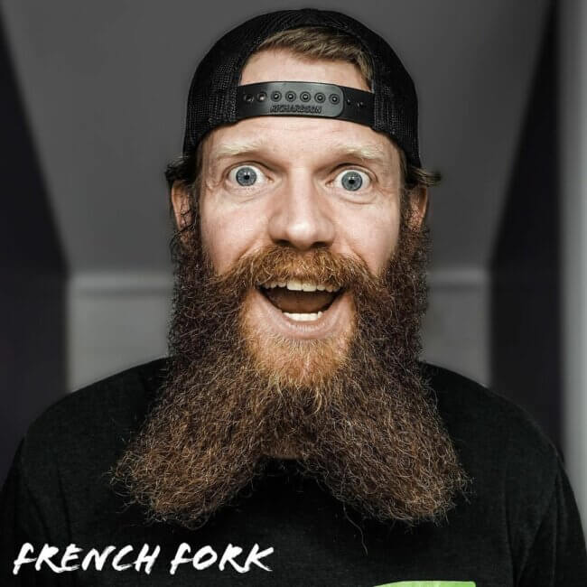 A distinctive look with a French fork.