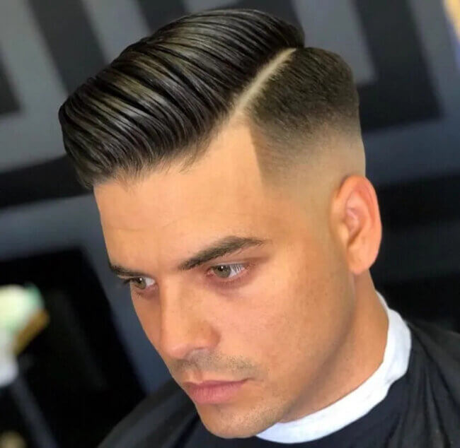 A cool and classy look with textured comb over. 